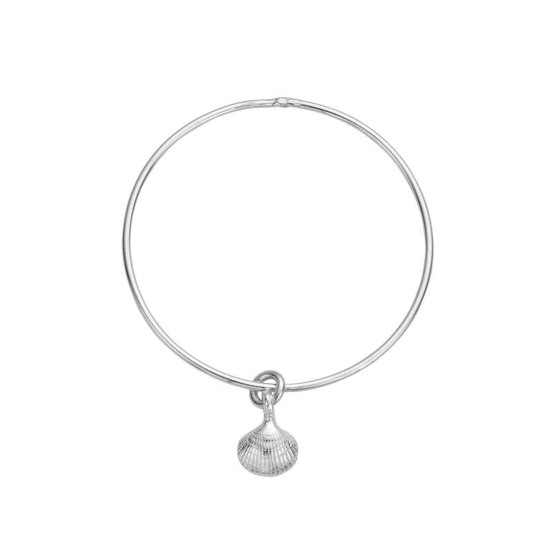 Silver Mini Shell Bangle