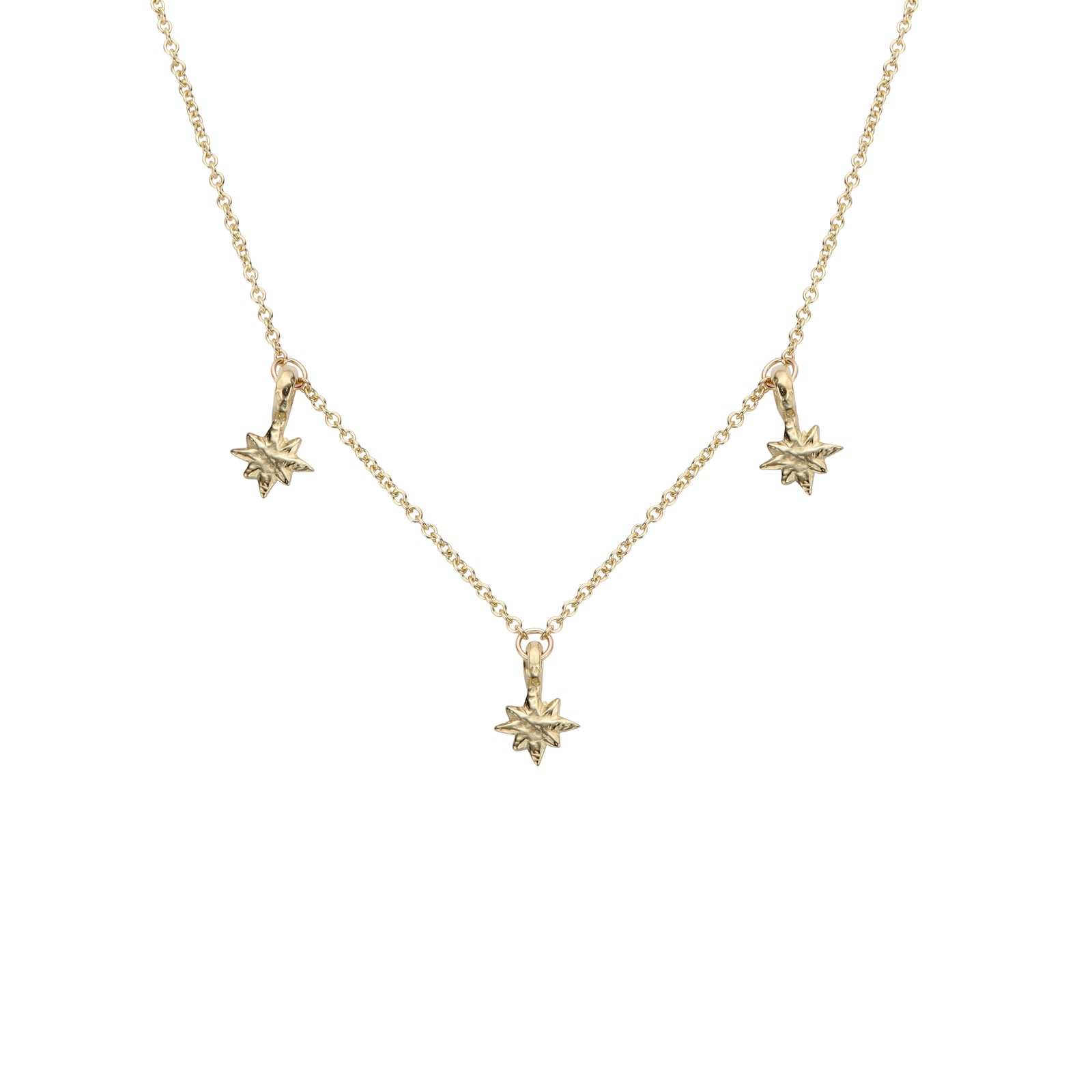 Gold Trio Baby North Star Necklace