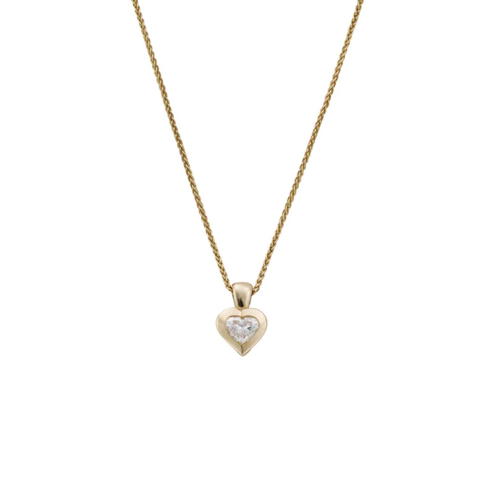 AIMEE Gold Diamond Heart Necklace