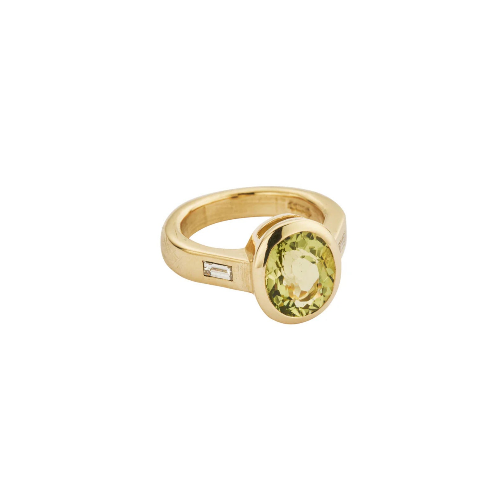 KEEVA Gold Zimbaqua Beryl & Diamond Ring