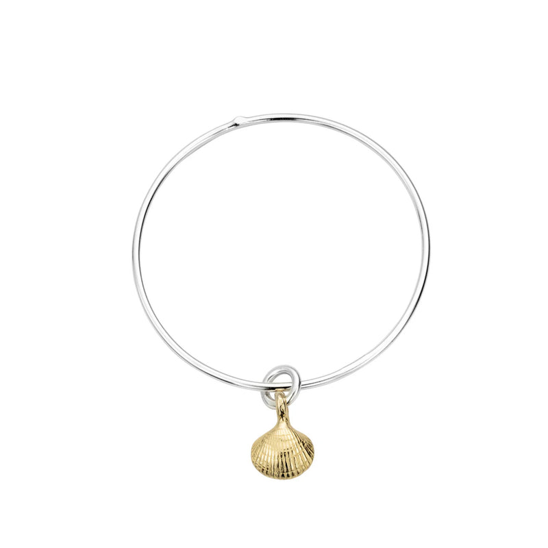 Silver & Gold Mini Shell Bangle