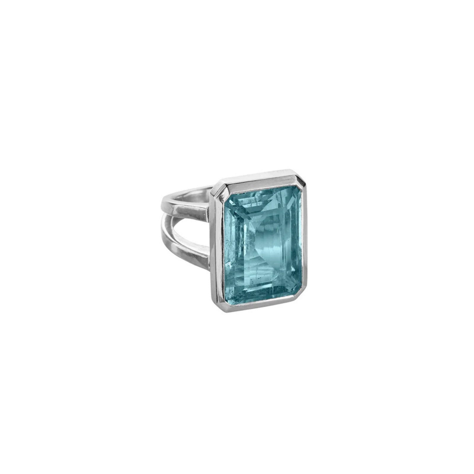 THASOS Silver Aquamarine Ring