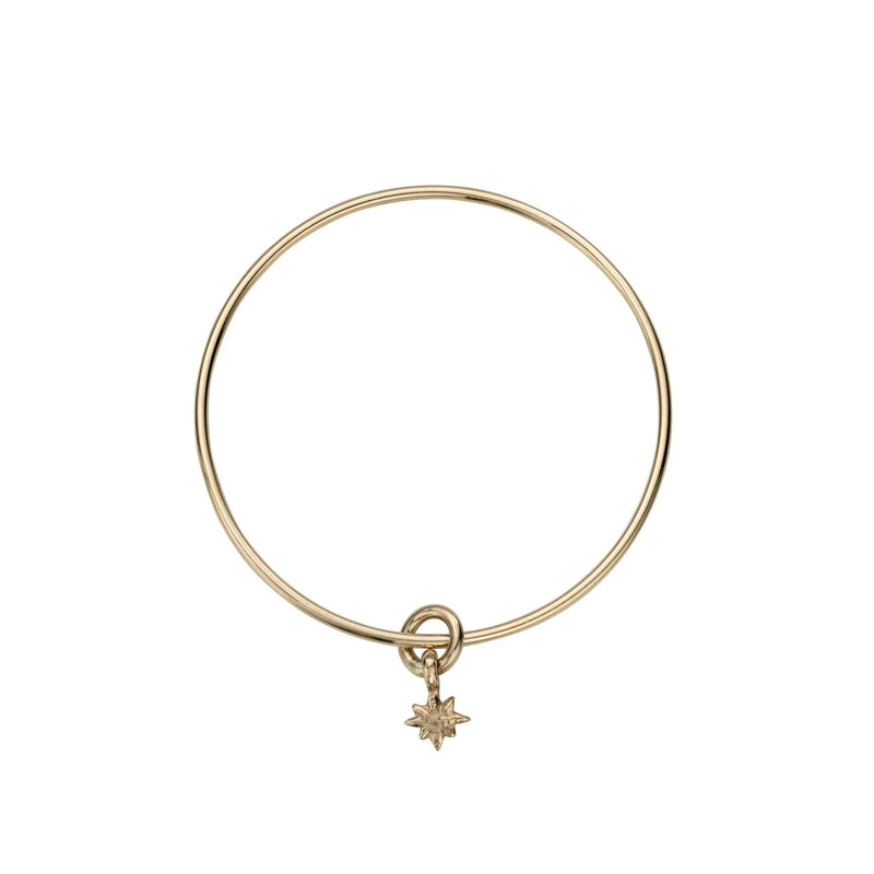 Gold Baby North Star Bangle