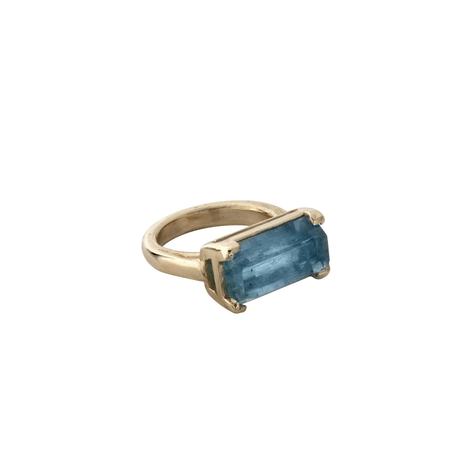 MAUI Gold Aquamarine Claw Ring