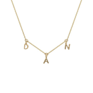 Gold Fixed Alphabet Necklace