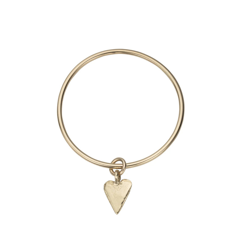 Gold Maxi Heart Bangle