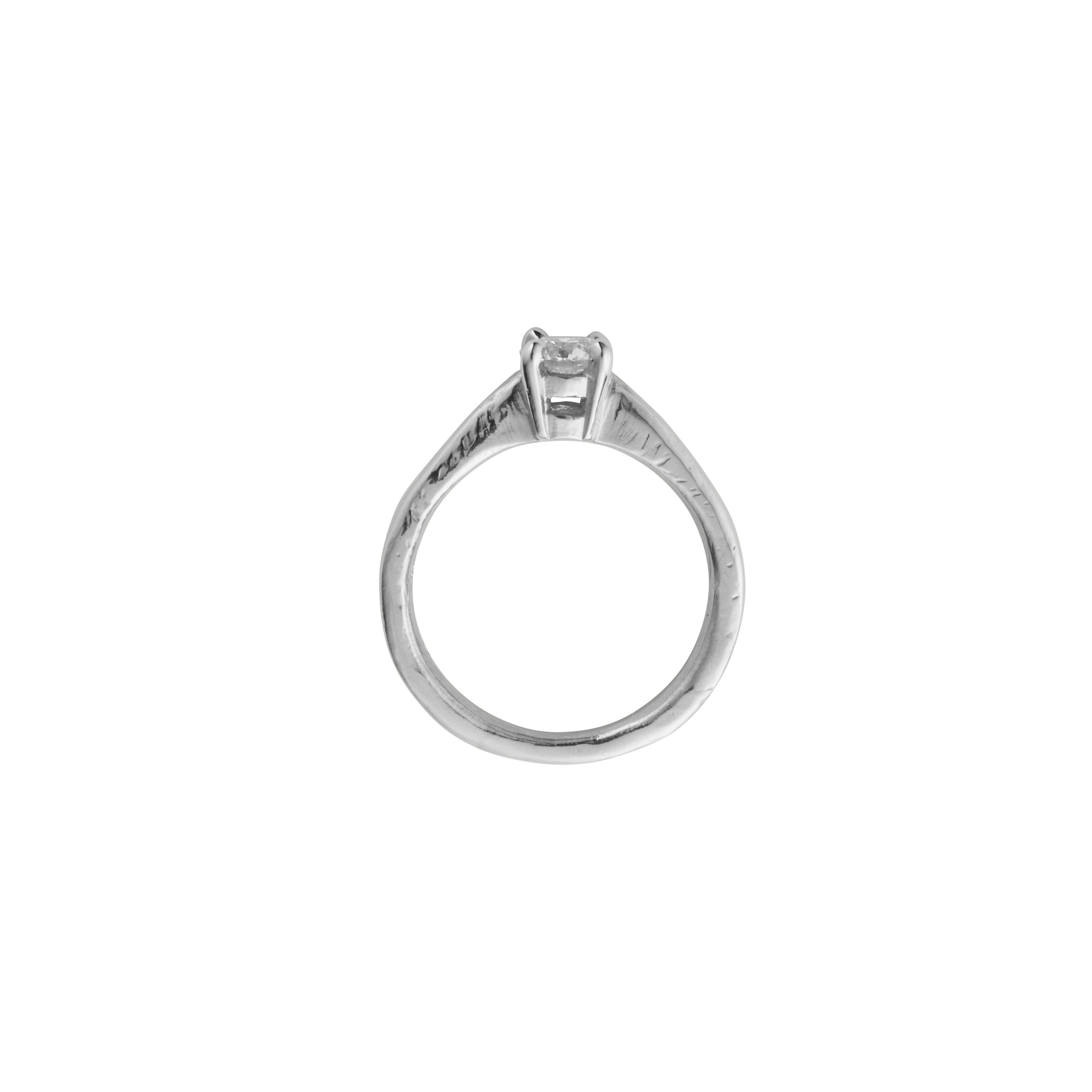 'The Story' Silver Oval 0.5ct Lab Grown Diamond Claw Engagement Ring