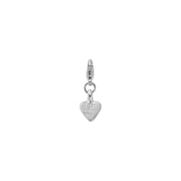 Silver Baby Heart Lobster Charm