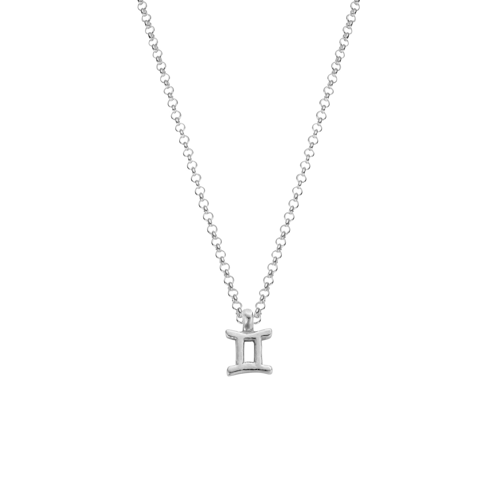 Silver Gemini Men's Horoscope Necklace