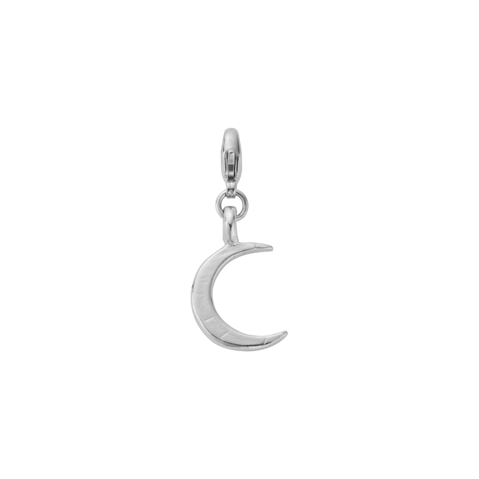 Silver Medium Crescent Moon Lobster Charm