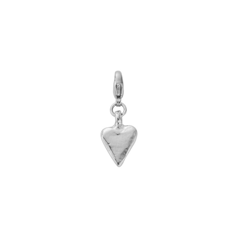 Silver Mini Heart Lobster Charm