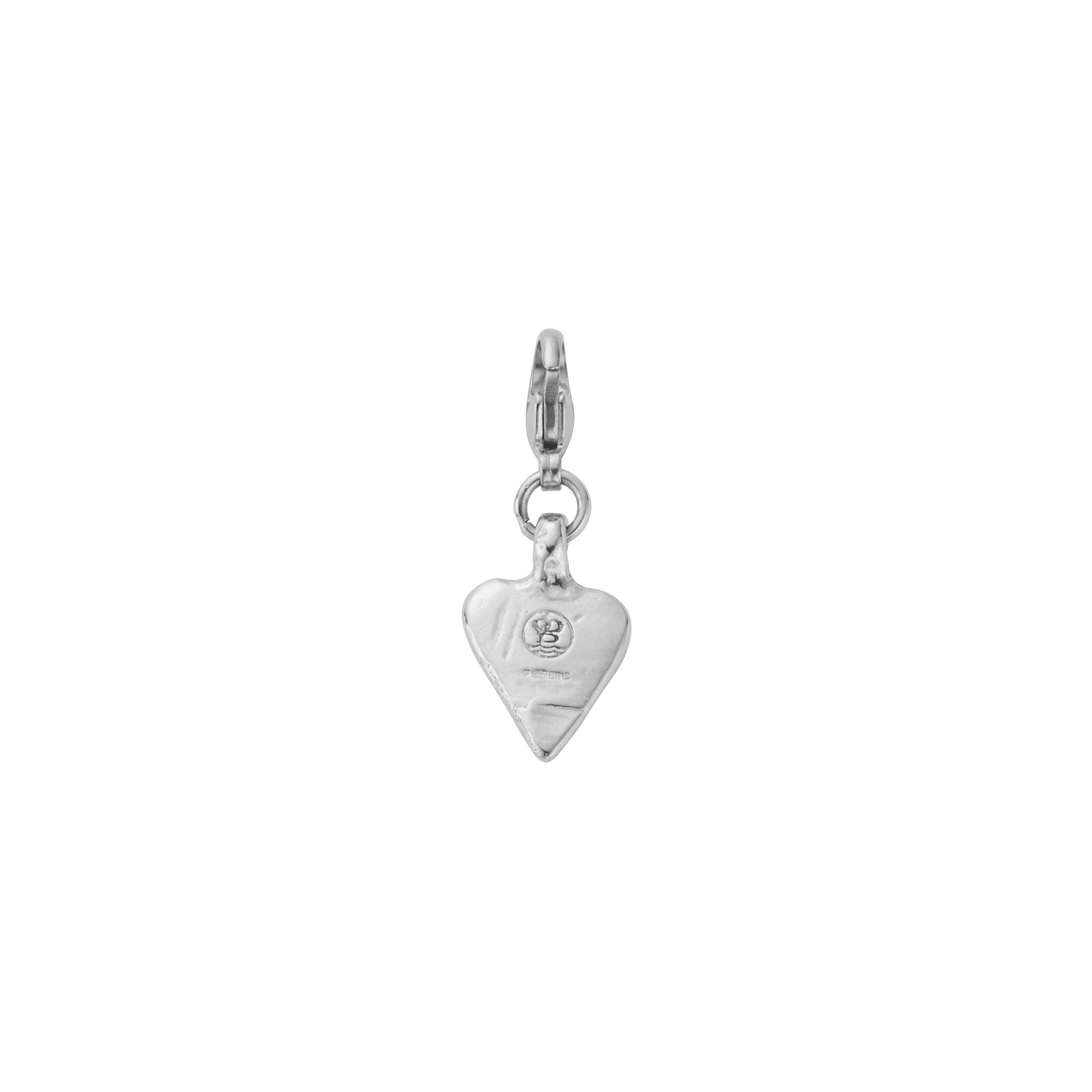Silver Mini Heart Lobster Charm