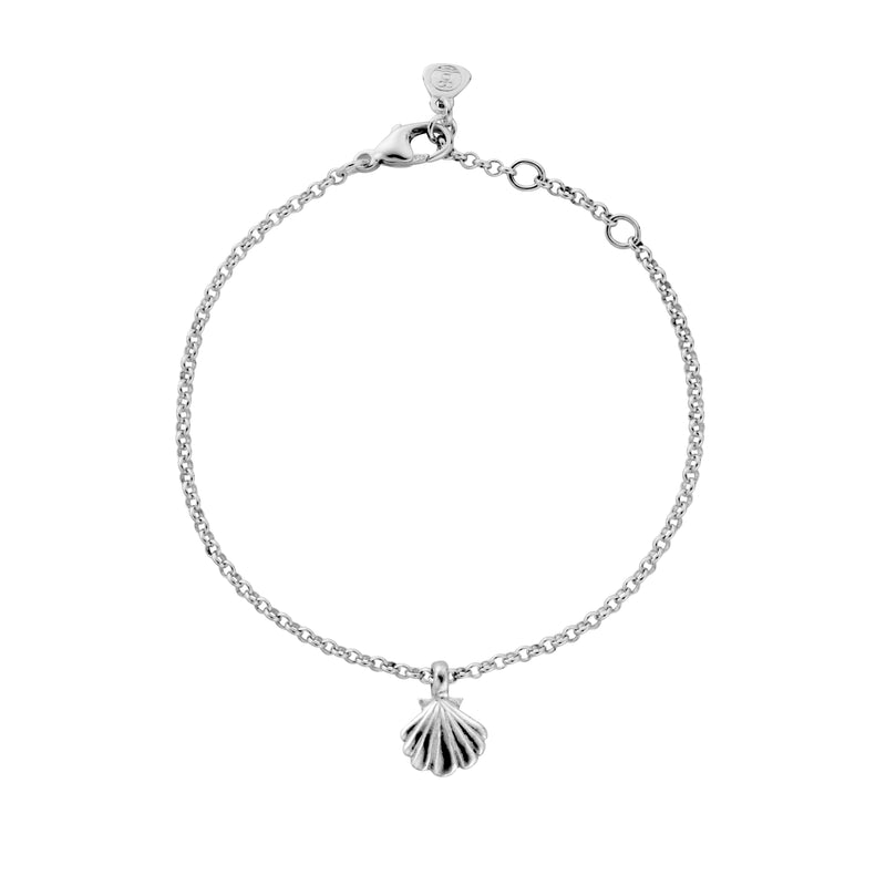 Silver Scallop Shell Chain Bracelet