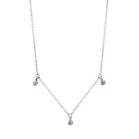 Silver Mini Blue Topaz Gift Set