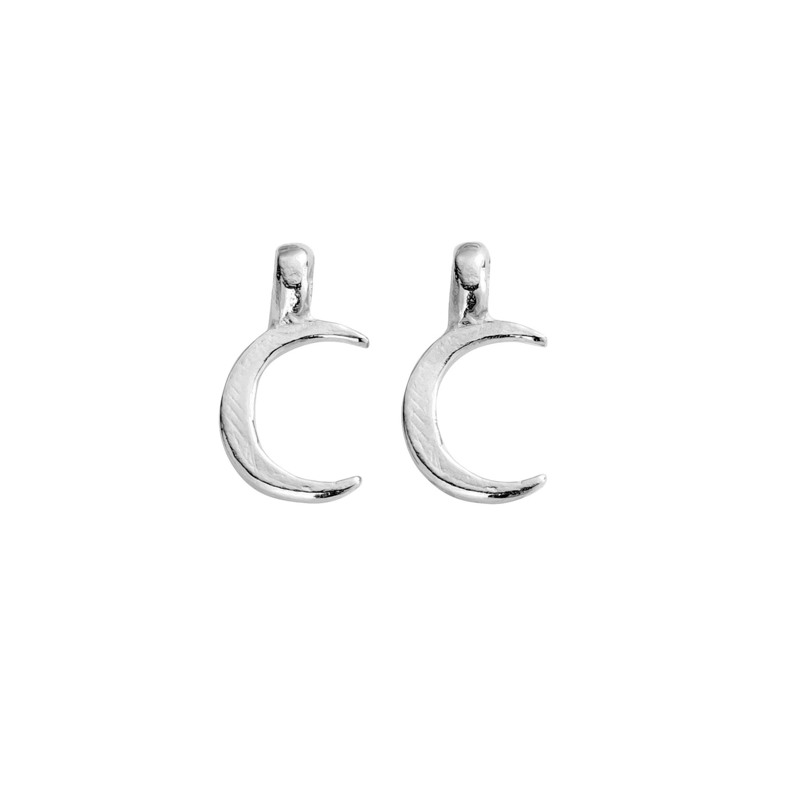 Silver Mini Crescent Moon Earring Charms