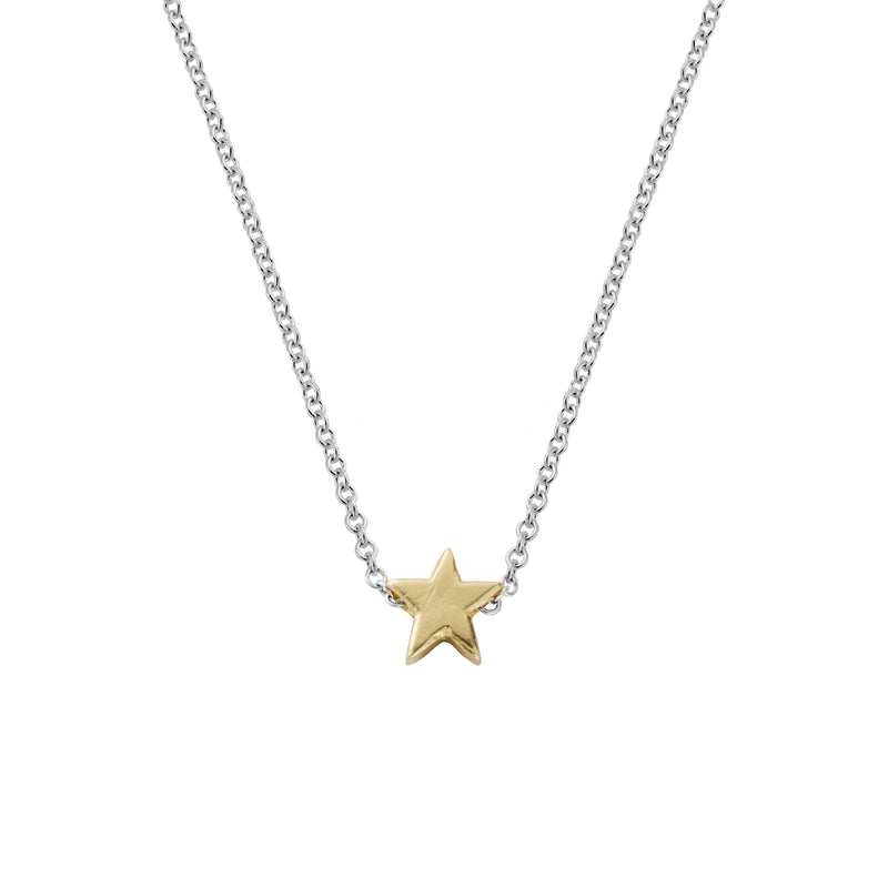 Silver & Gold Wishing Star Necklace