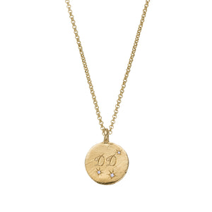 Gold Trio Diamond Midnight Moon Necklace