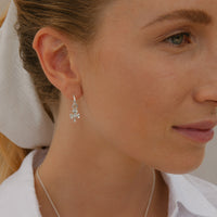 Silver Baby Shamrock Earring Charms
