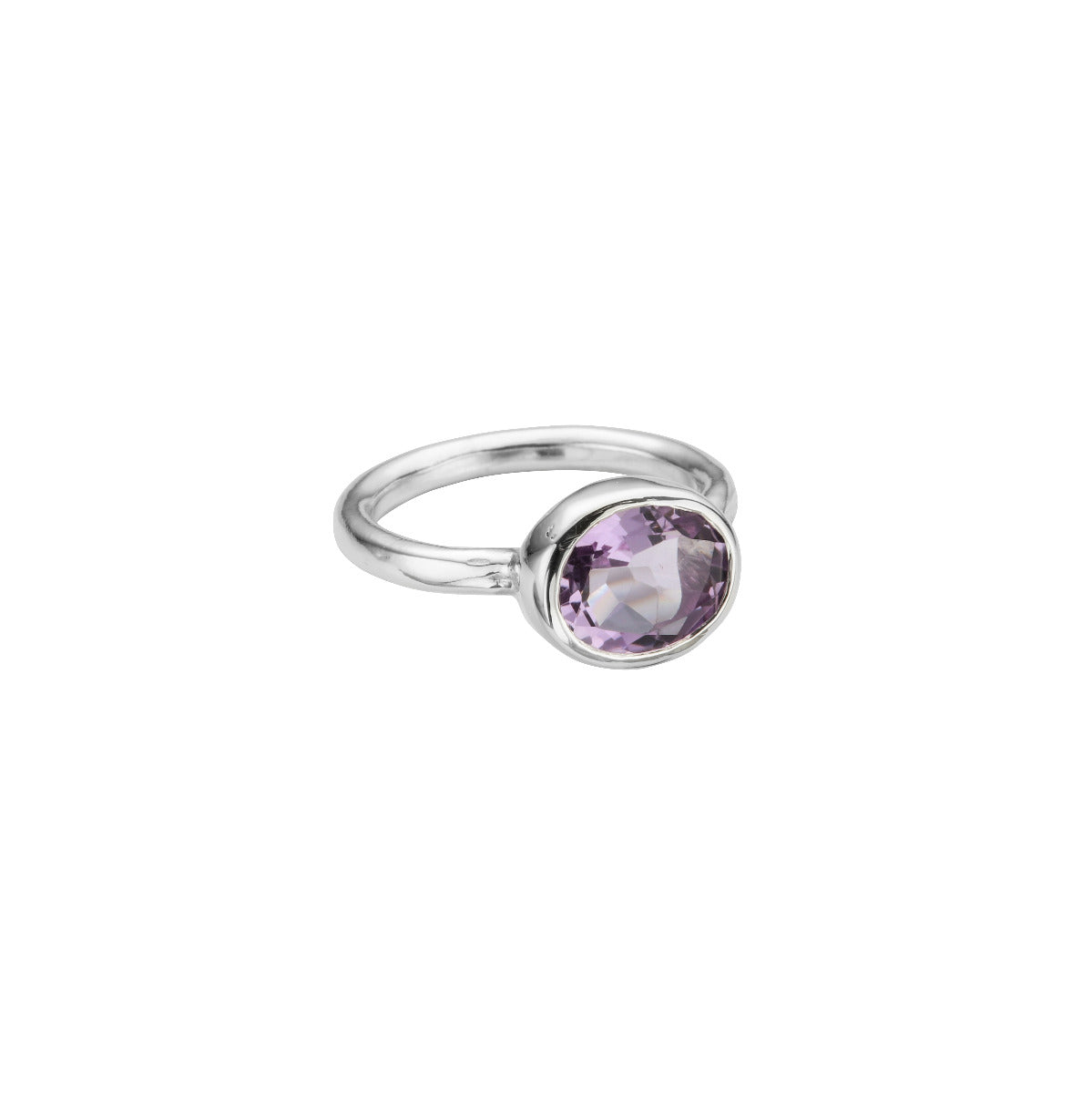 Silver Amethyst Baby Treasure Ring