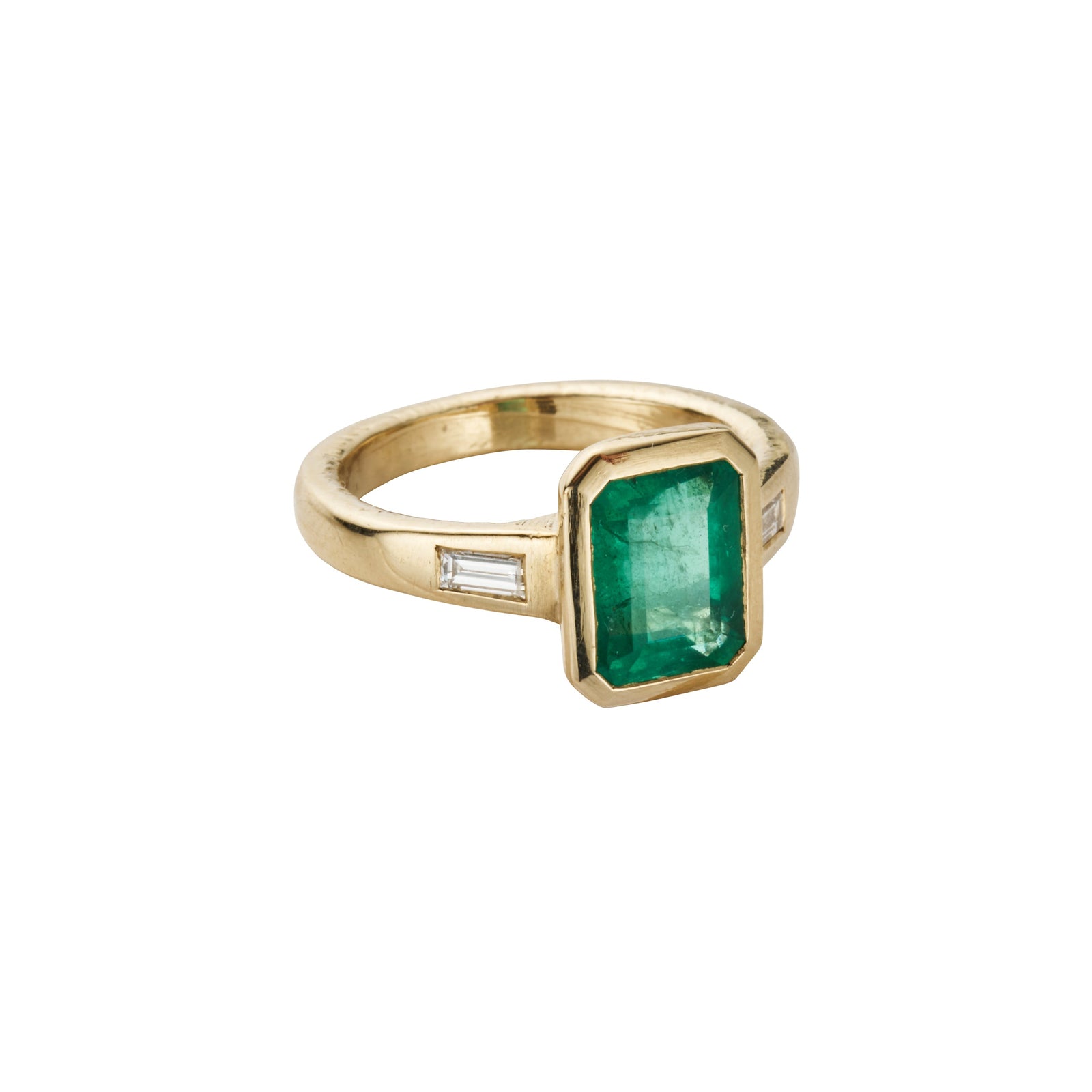 ARABELLA Gold Emerald & Diamond Ring