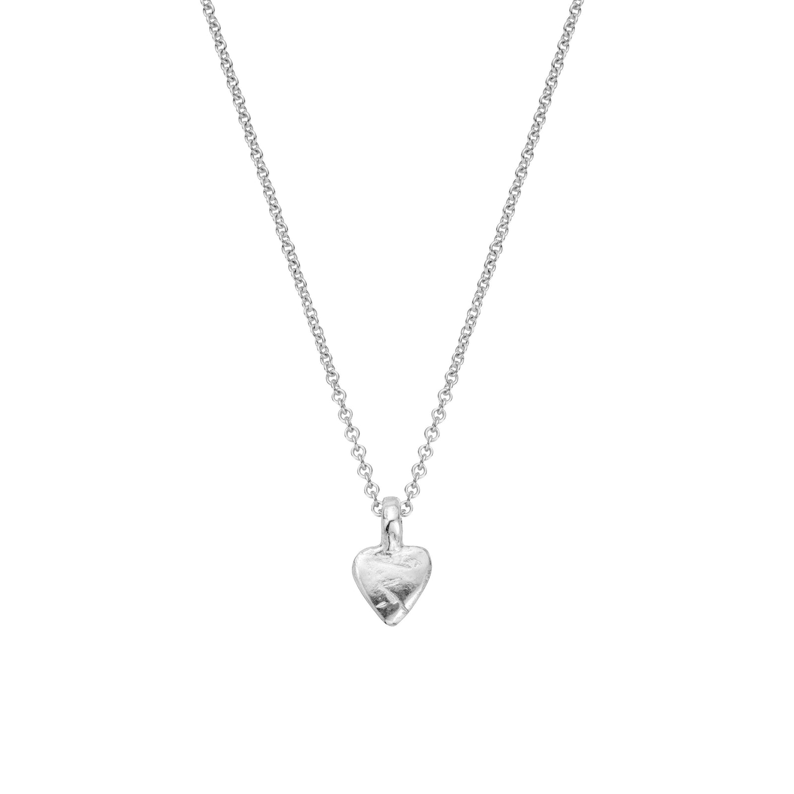 Children's Silver Baby Heart Necklace