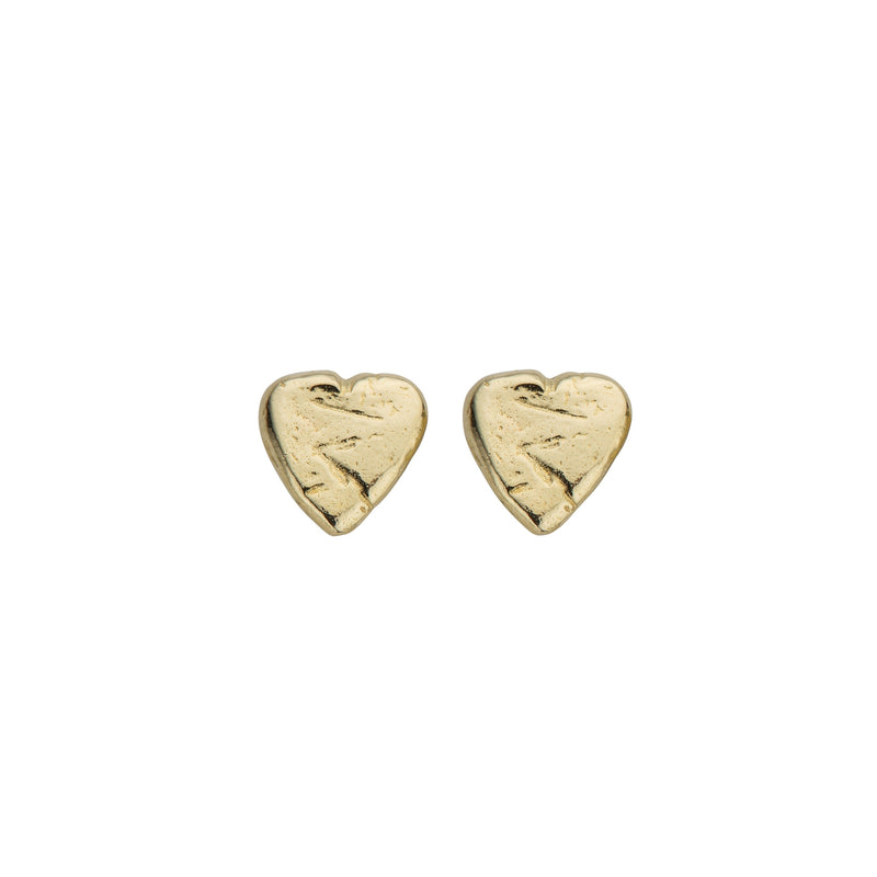 Gold Baby Heart Stud Earrings