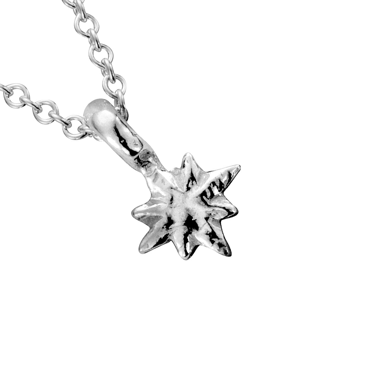 Children's Silver Baby North Star Necklace