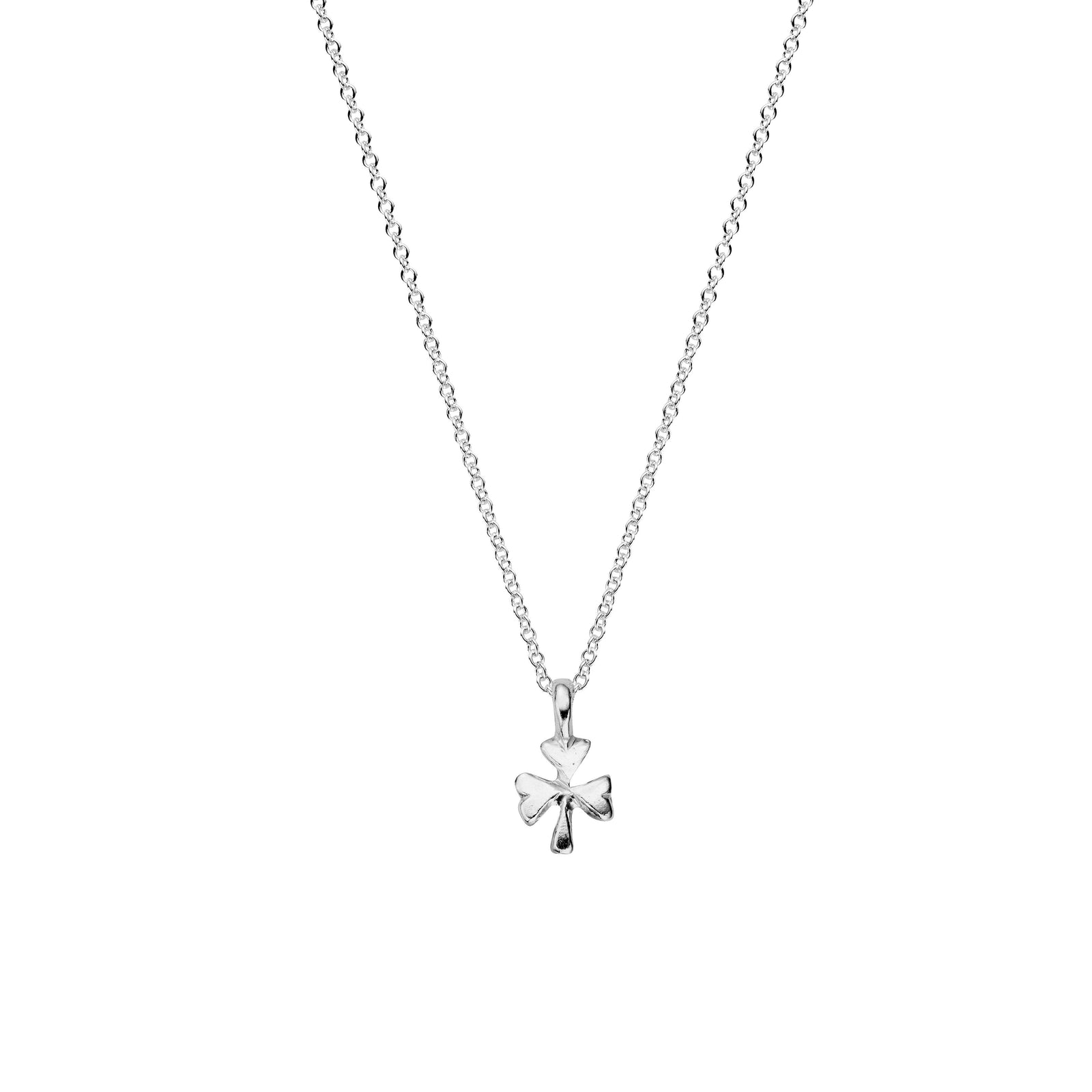 Silver Baby Shamrock Necklace