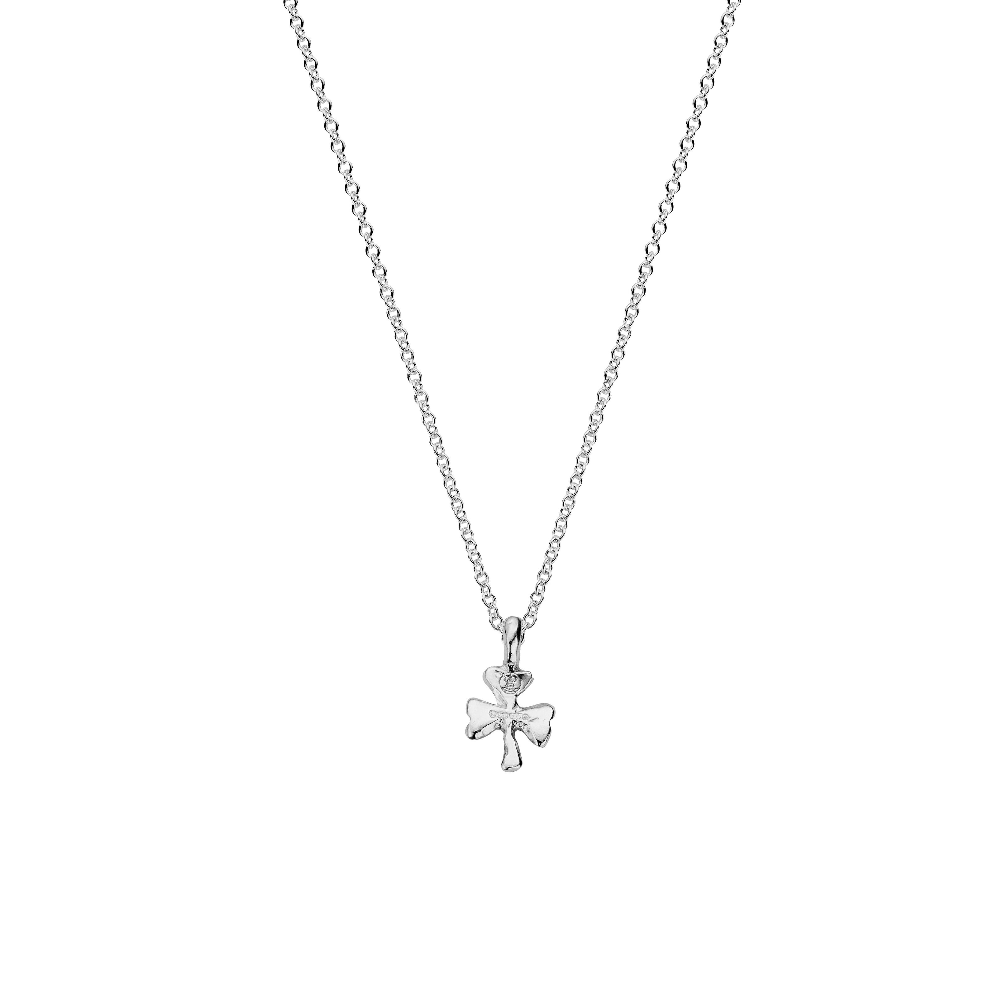 Silver Baby Shamrock Necklace