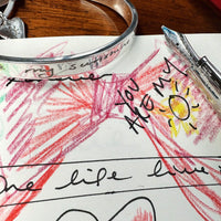 Silver Mini Heart Necklace with Handwriting