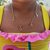 Children's Gold Fixed Alphabet Necklace