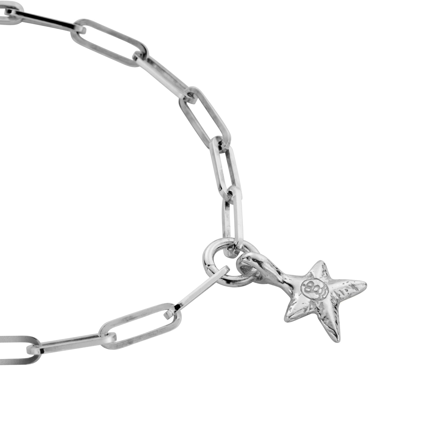 Silver Mini Star Trace Chain Bracelet