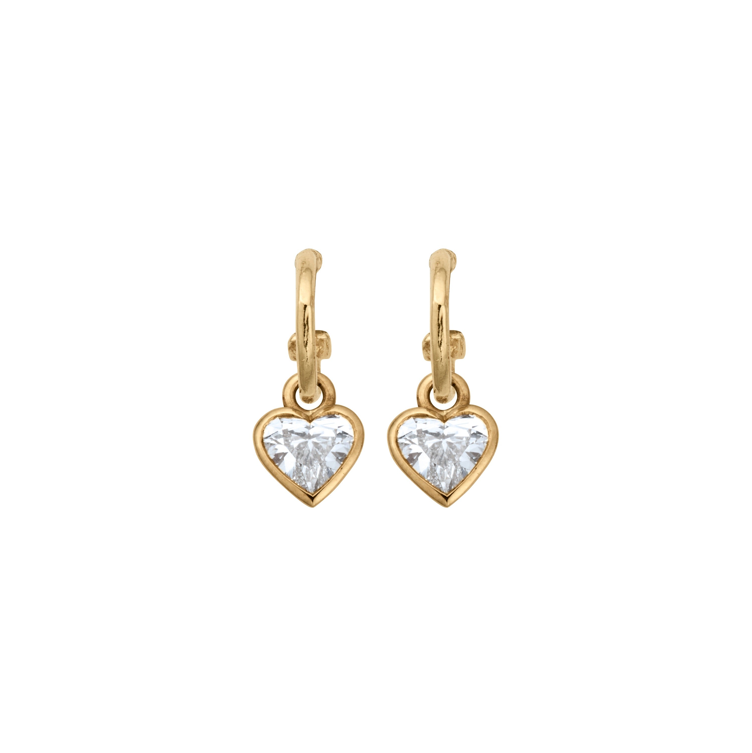 Bespoke Gold Diamond Heart Earring Charms – Daniella Draper