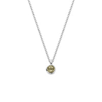 Silver Green Quartz Baby Treasure Necklace