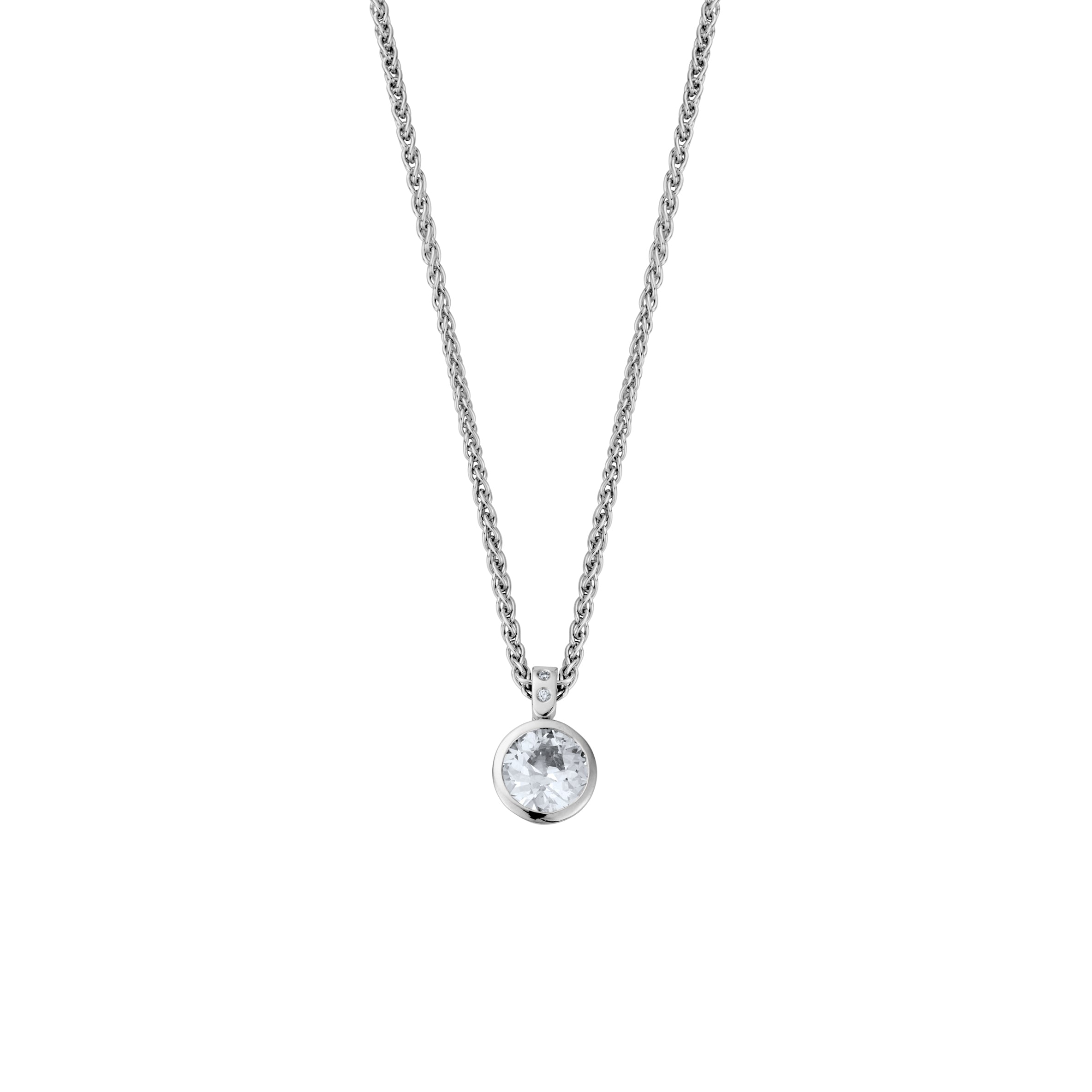 DAHLIA White Gold Diamond Necklace