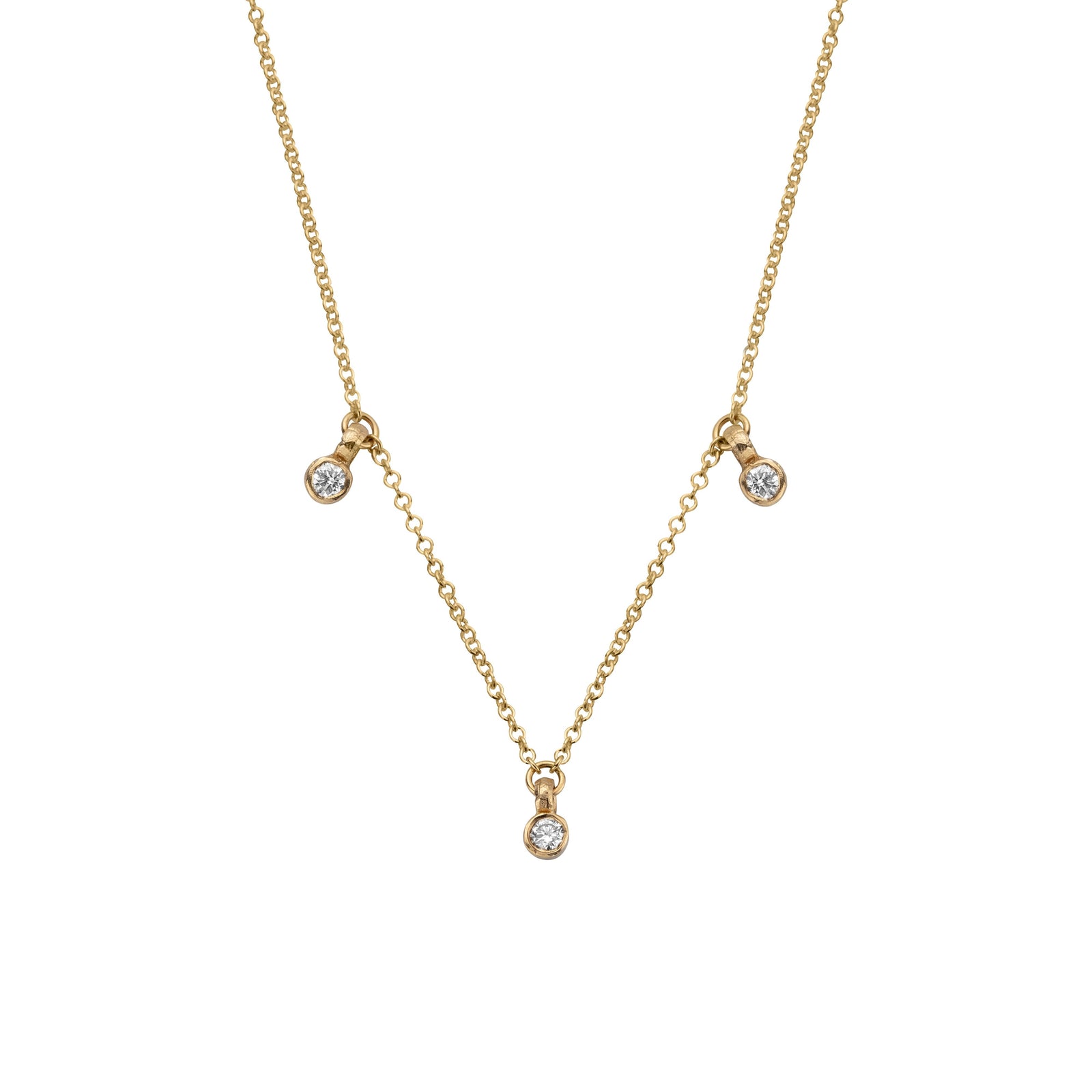 Gold Trio Diamond Necklace