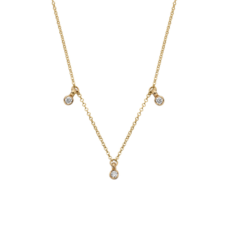 Gold Trio Diamond Necklace