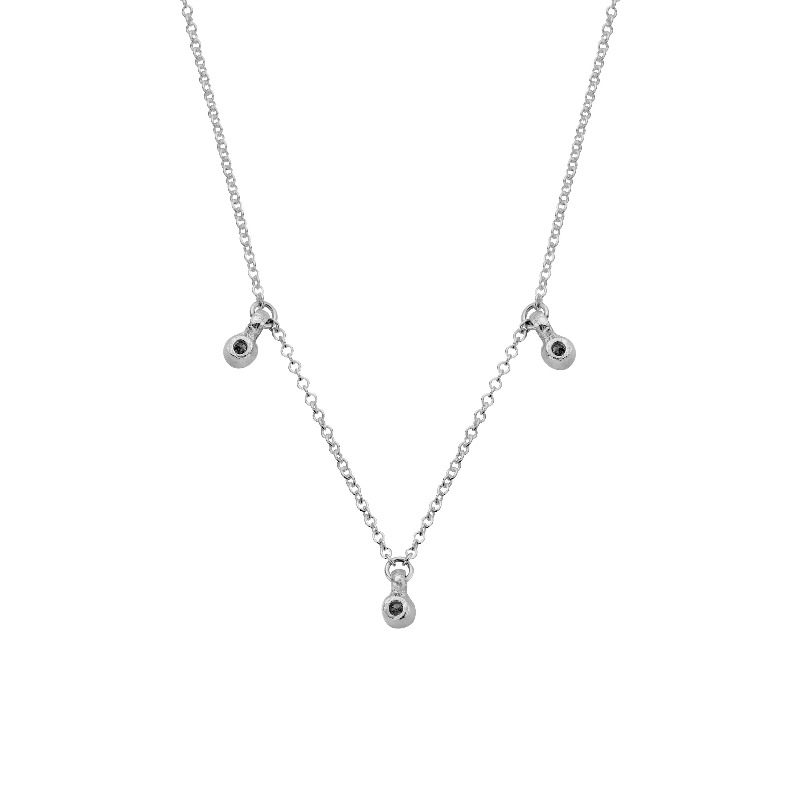 Silver Trio Diamond Necklace
