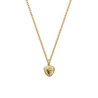 Gold Diamond Grateful Heart Necklace