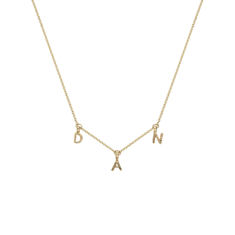 Gold Fixed Alphabet Necklace