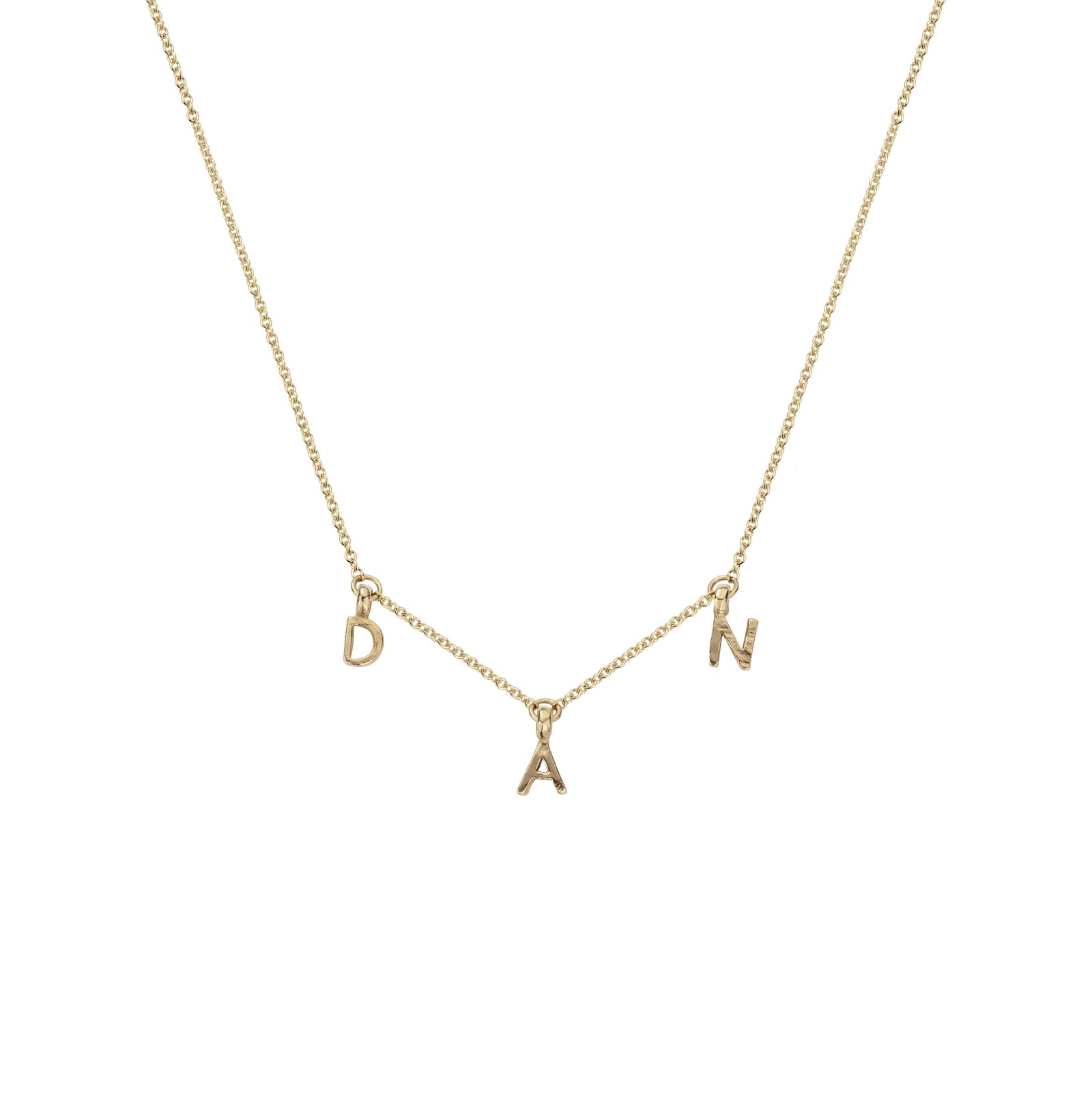 Children's Gold Fixed Alphabet Necklace