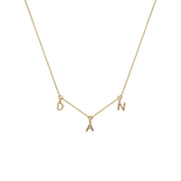 Children's Gold Fixed Alphabet Necklace
