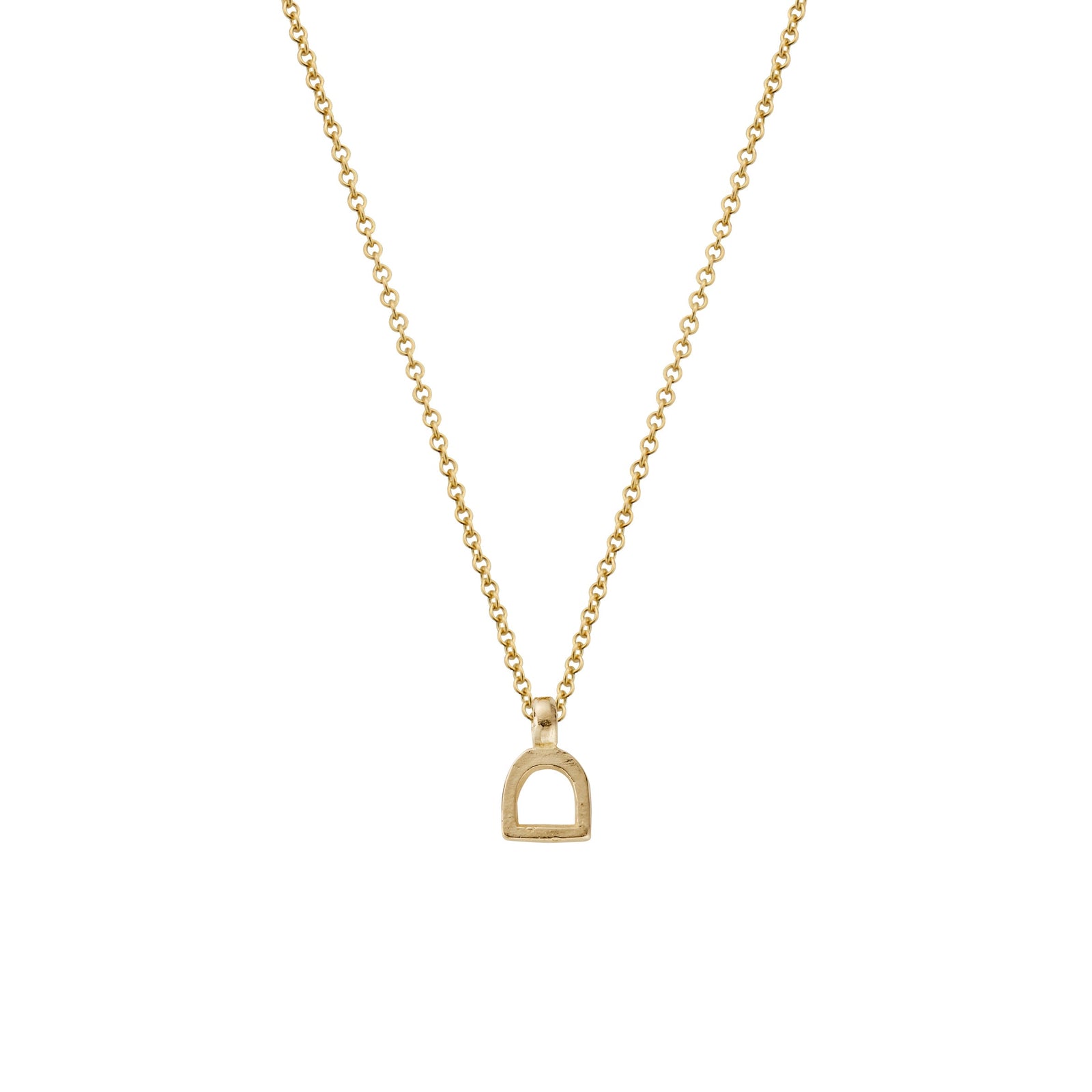 Gold Baby Stirrup Necklace