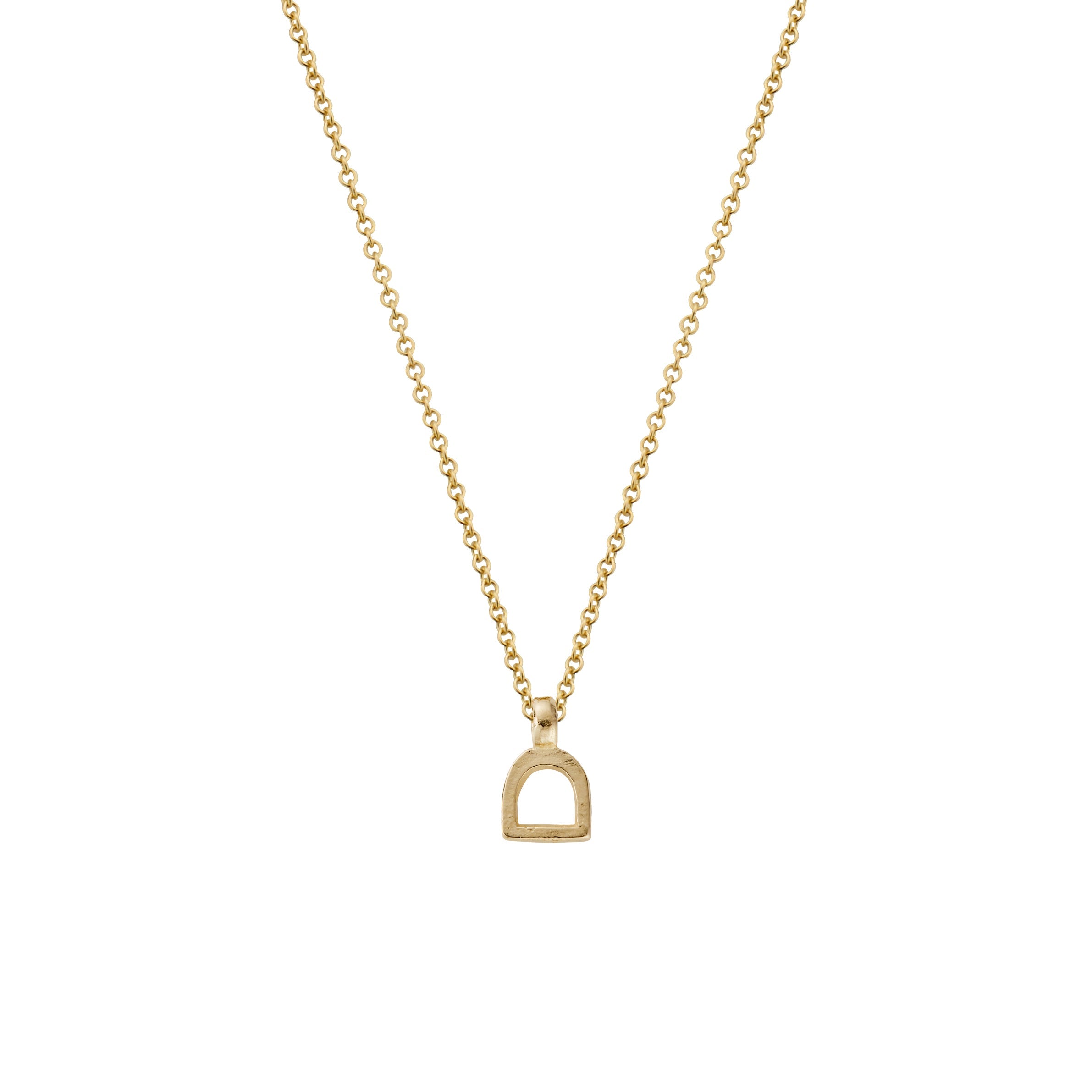 Gold Baby Stirrup Necklace