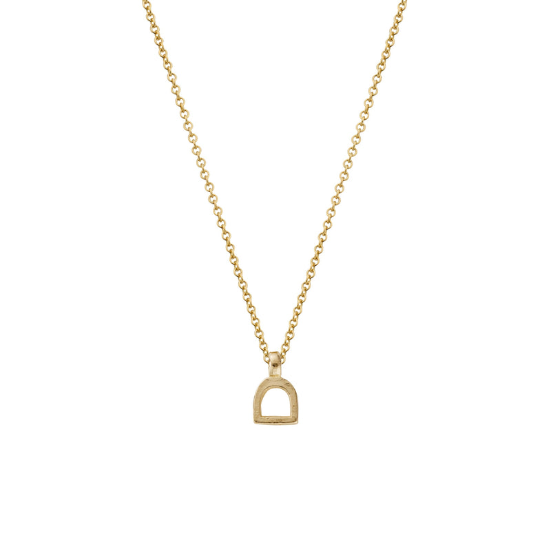 Gold Baby Stirrup Necklace