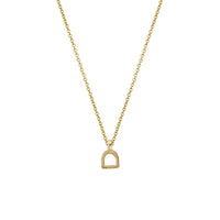 Gold Baby Stirrup Necklace