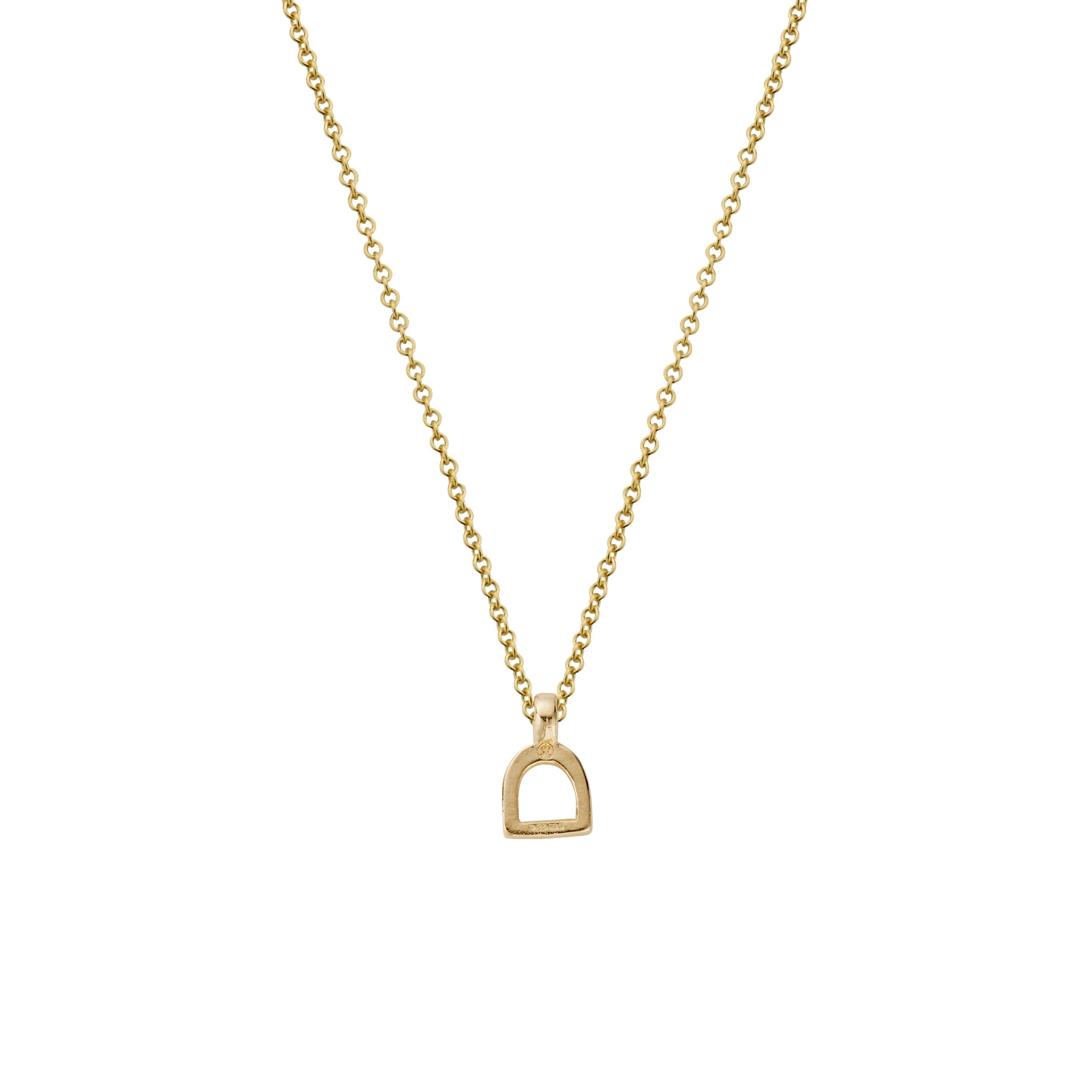 Gold Baby Stirrup Necklace