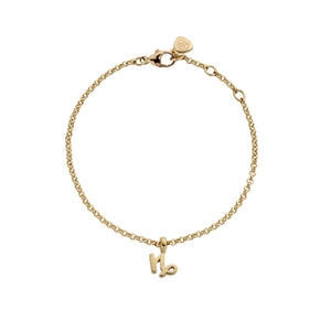 Gold Mini Capricorn Horoscope Chain Bracelet