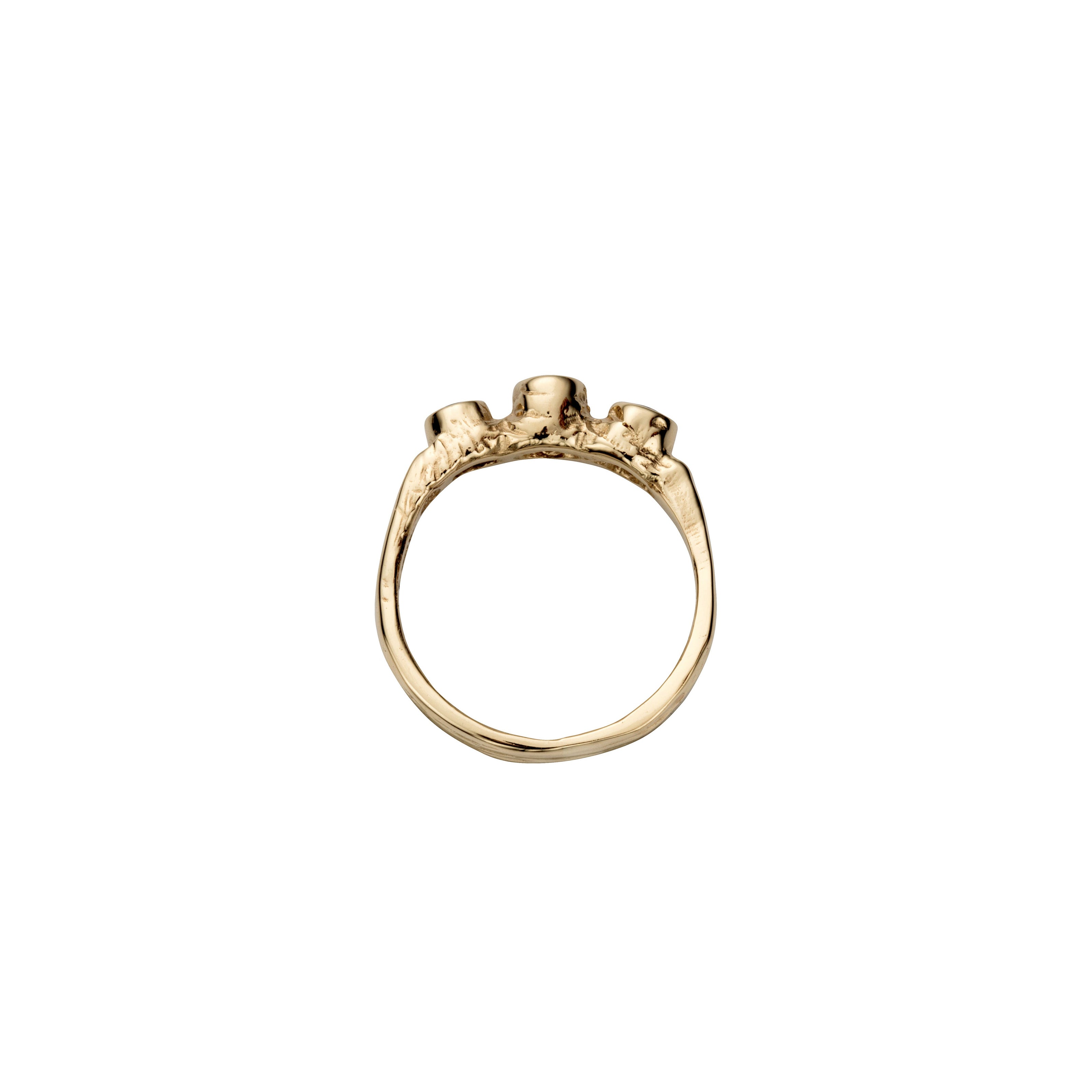 Gold Diamond Trinity Ring