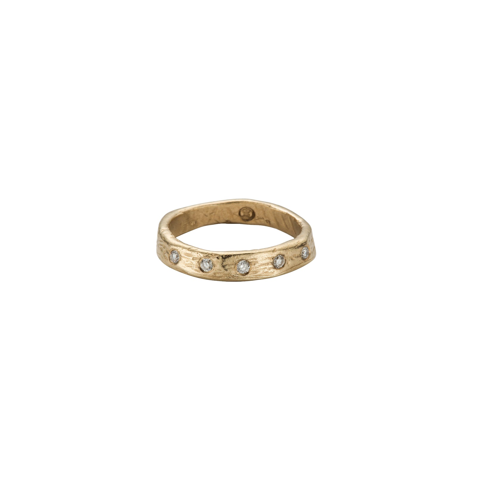 Gold 5 Diamond Midi Posey Ring